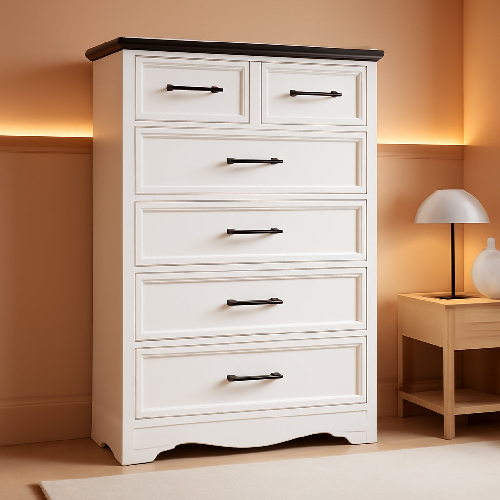 White Farmhouse Dresser FortyFourInchesTall Storage